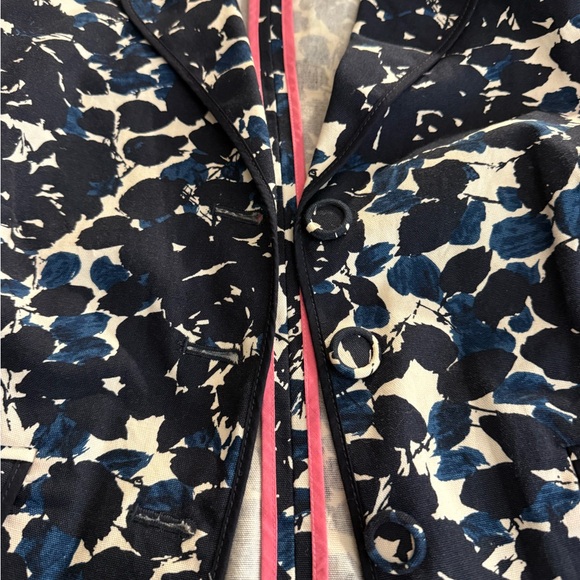 ⭐️ 3/$20 J. Crew Women’s Blue/black Printed Blazer Suit Jacket Size XS - Picture 3 of 5